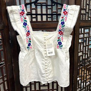 Sézane Embroidered Tank Top